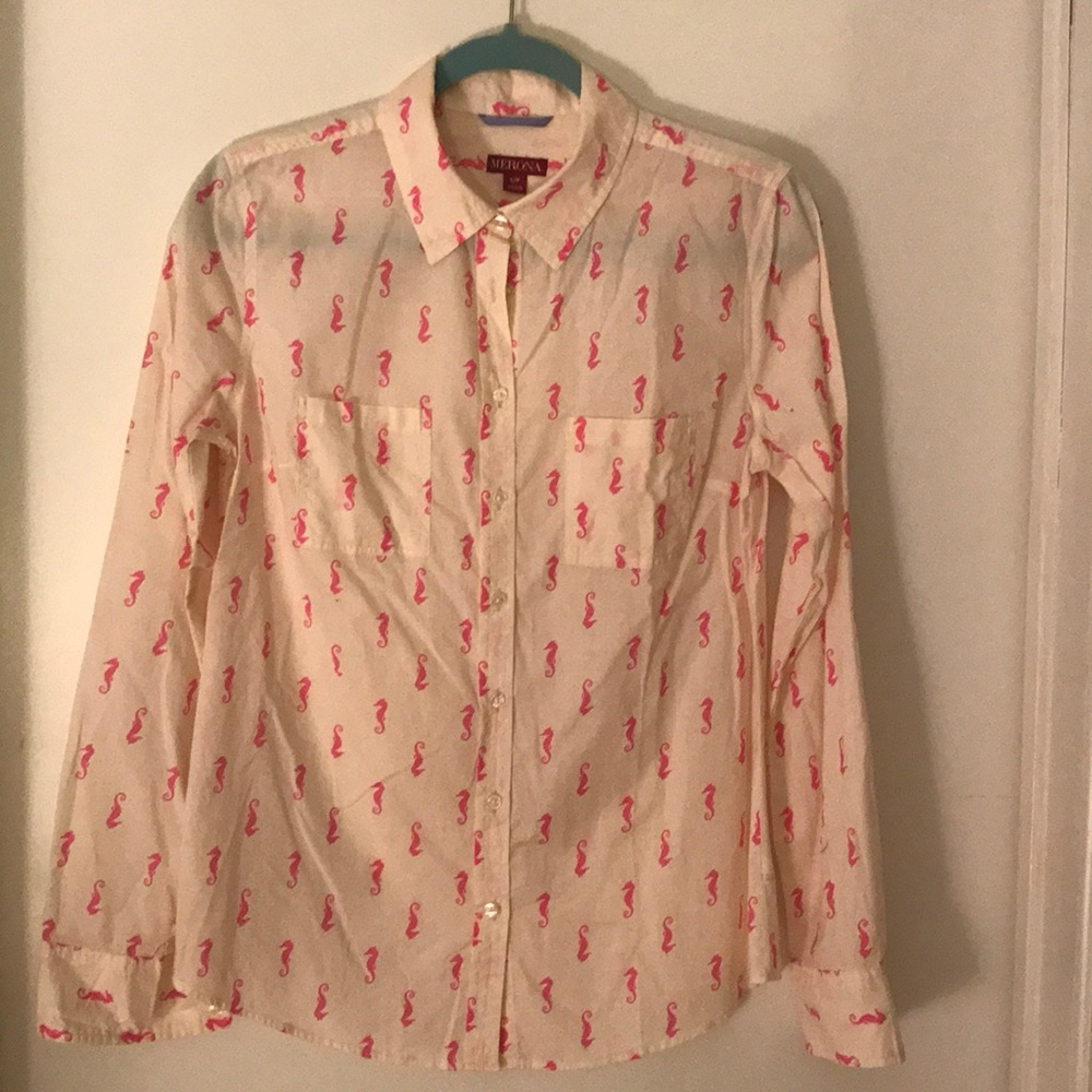 Seahorse pattern women’s shirt